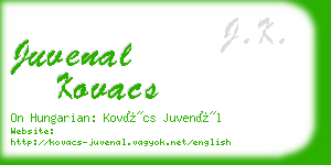 juvenal kovacs business card